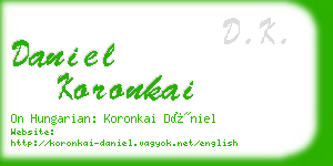 daniel koronkai business card